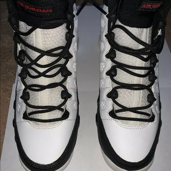 Jordan 9 retro OG Space Jam 2016 white red black size 5 grade school - Picture 8 of 11